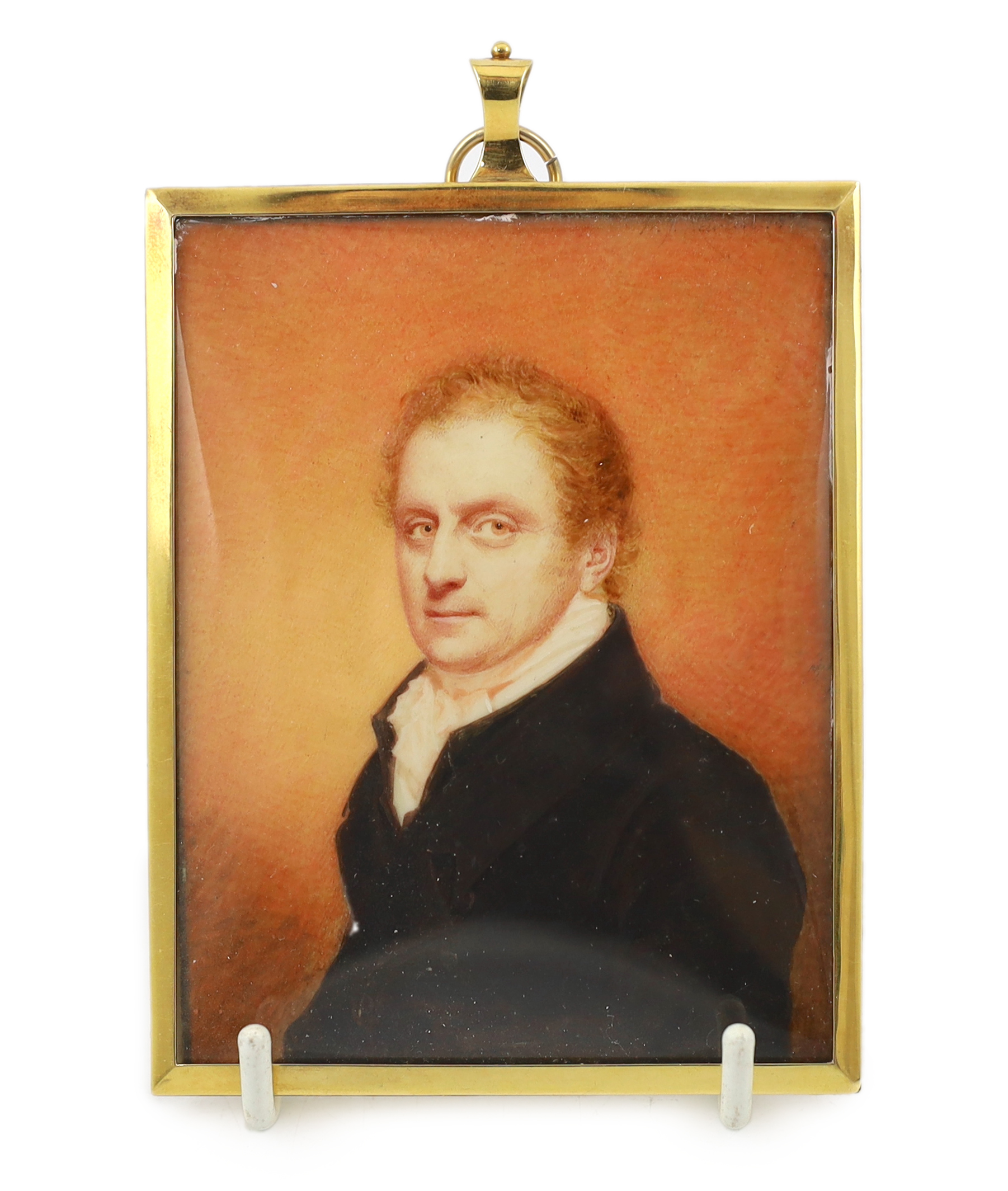 Sir William John Newton (1785-1869), Portrait miniature of a gentleman, watercolour on ivory, 9.2 x 7.1cm. CITES Submission reference A8KLW2RD
